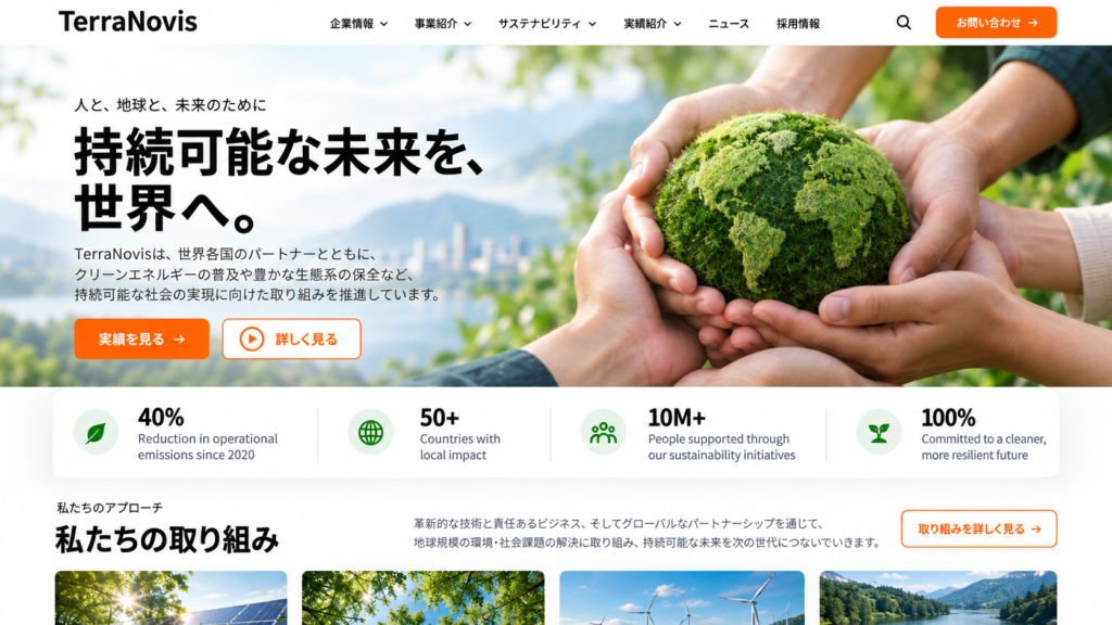 グローバル企業の日本法人サイト。本国のサイトデザインを踏襲してリニューアル。