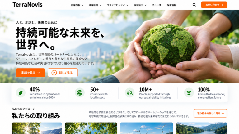 グローバル企業の日本法人サイト。本国のサイトデザインを踏襲してリニューアル。